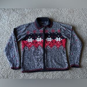 VTG 2000s Y2K Erika Med Thick Knit‎ Sweater Snowflakes Holiday Winter Christmas
